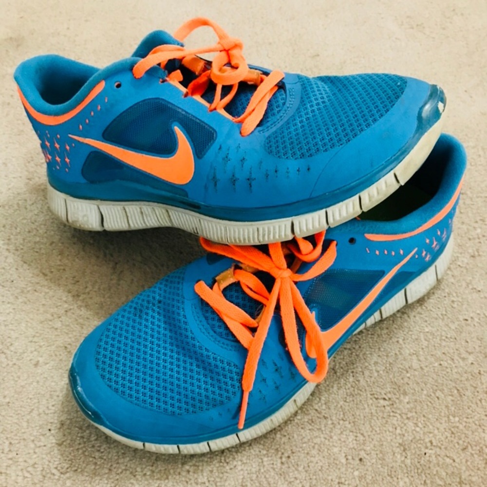 Nike Free 5.0 blue and orange